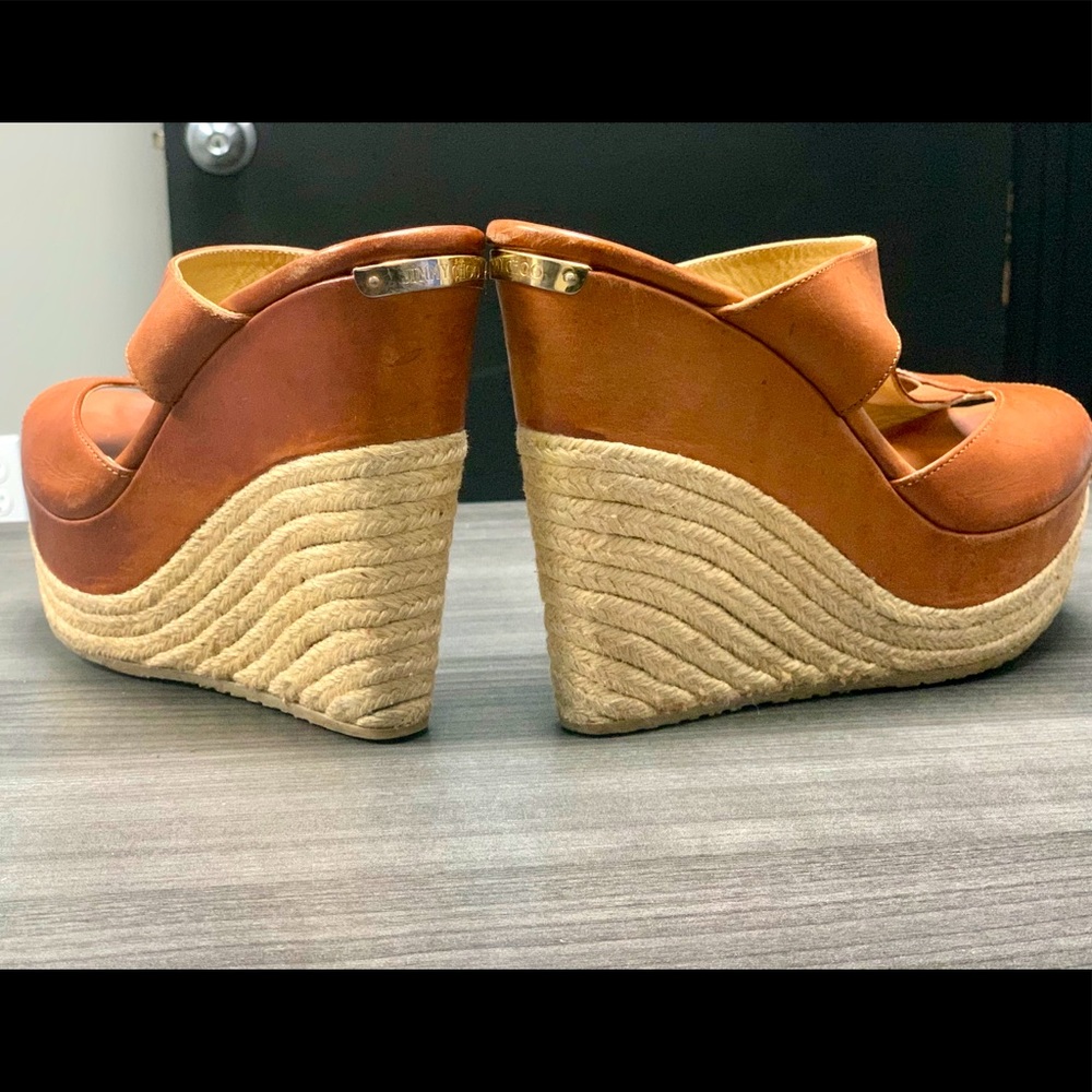 Jimmy Choo Brown Leather Wedge